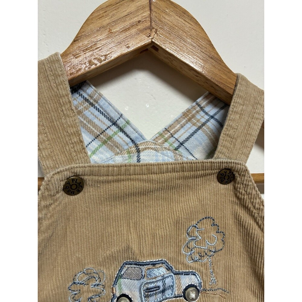 The Children’s Place Boy Khakis Corduroy Overalls 12 Months Car Design Thick - Picture 5 of 9